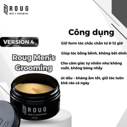 [COMBO] Sáp vuốt tóc Roug Matte Clay màu đen , Matt Clay trắng , Cream xám 90gr - Gôm xịt - Bột 5