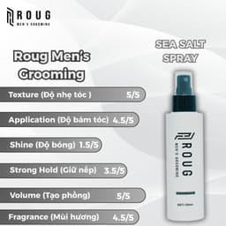 Xịt tạo phồng tóc Roug Sea Salt Spray 150ml chính hãng hỗ trợ tạo kiểu giữ nếp nam nữ 5