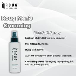 Xịt tạo phồng tóc Roug Sea Salt Spray 150ml chính hãng hỗ trợ tạo kiểu giữ nếp nam nữ 3