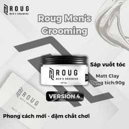 [TPHCM] Sáp vuốt tóc Roug Matt Clay 90gr màu trắng , matte clay màu đen giữ nếp Roug Men's Grooming 4