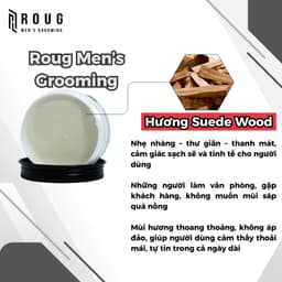 [TPHCM] Sáp vuốt tóc Roug Matt Clay 90gr màu trắng , matte clay màu đen giữ nếp Roug Men's Grooming 9