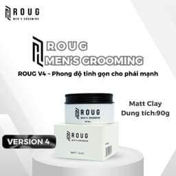 [TPHCM] Sáp vuốt tóc Roug Matt Clay 90gr màu trắng , matte clay màu đen giữ nếp Roug Men's Grooming 5