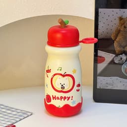 Bình giữ nhiệt hút chân không nắp hình trái táo dễ thương . Bình giữ nhiệt 500ml lõi inox 316 chống han gỉ LY001 8