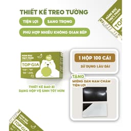 Hộp 100 Màng Bọc Thực Phẩm Treo Tường TopGia Cao Cấp - Tặng kèm Nam Châm tiện lợi! 7