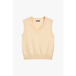 [ẨN] Áo Gile Len Nữ GENVIET JEANS Cổ V Thanh Lịch Thiết Kế Basic 9067 8