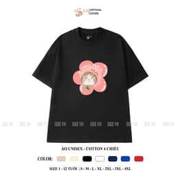(Có áo người lớn) Áo thun trẻ em, áo phông bé gái MEO MEO 01 áo thun cho bé trai, bé gái ISEE VN cotton 4c mềm mịn 2