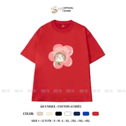 (Có áo người lớn) Áo thun trẻ em, áo phông bé gái MEO MEO 01 áo thun cho bé trai, bé gái ISEE VN cotton 4c mềm mịn 3