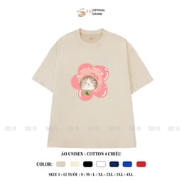 (Có áo người lớn) Áo thun trẻ em, áo phông bé gái MEO MEO 01 áo thun cho bé trai, bé gái ISEE VN cotton 4c mềm mịn 4