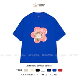 (Có áo người lớn) Áo thun trẻ em, áo phông bé gái MEO MEO 01 áo thun cho bé trai, bé gái ISEE VN cotton 4c mềm mịn 7