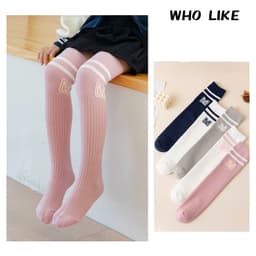 Set 5 Đôi Tất Đùi Cổ Cao Cho Các Bé Họa Tiết Chữ M Phong Cách Korea Siêu Hot 6