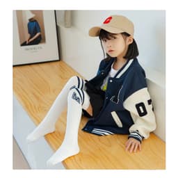 Set 5 Đôi Tất Đùi Cổ Cao Cho Các Bé Họa Tiết Chữ M Phong Cách Korea Siêu Hot 7