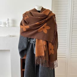 Khăn Quàng Cổ Dài Bản To Sang Trọng Hoạ Tiết Thời Thượng Với Màu Sắc Đẹp, Chất Liệu Dày Dặn 3