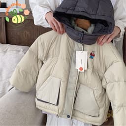 Áo Phao Trẻ Em Lót Bông Dày Dặn Giữ Ấm - Áo Khoác Mùa Đông Cao Cấp Cho Bé Trai Gái có Mũ 1