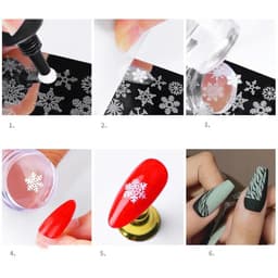 Con dấu hai đầu làm móng tay kiểu Pháp Dễ dàng làm sạch Dễ dàng tháo rời 7