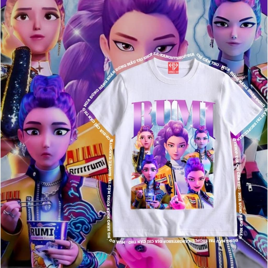 Áo Thun hoạt hình rumi kpop demon hunters dễ thương đủ size F822