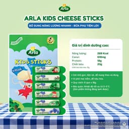 [DATE 7/2027] Thùng 18 hộp Phô mai que Arla Kids Sticks Cho Bé giàu Canxi cho bé >1 tuổi 2