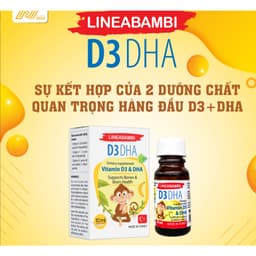 LineaBambi D3DHA (lọ 10ml), Bổ sung Vitamin D3&DHA, Hỗ trợ xương răng, phát triển trí não cho trẻ> BUN BUN SHOP 20 1