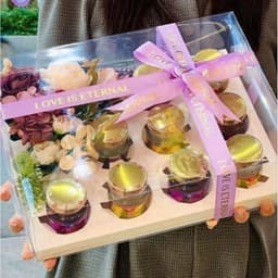 [ Set 5 ] Hộp Cupcake nhiều lỗ đựng Bánh, Hũ Yến. (Không kèm dây Ruy Băng). 2