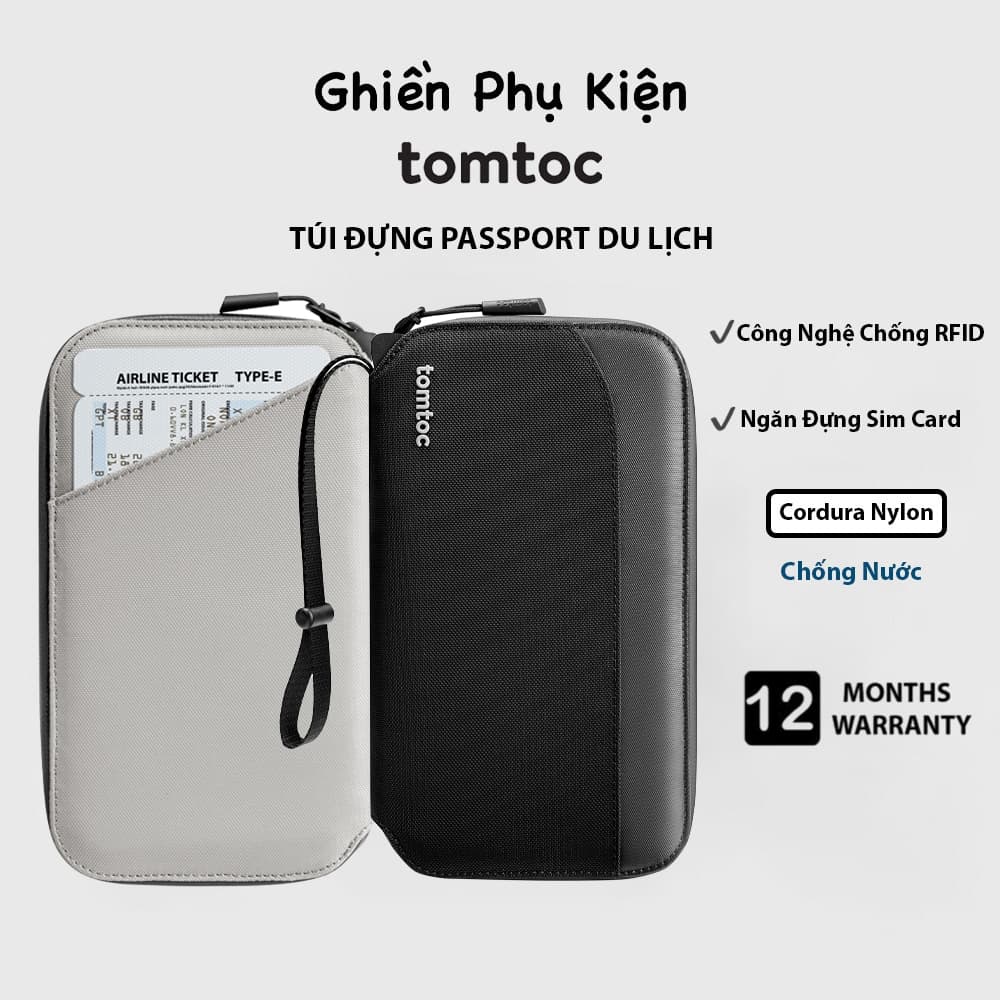Túi Đưng PassPort Tomtoc USA Holder – H0113D1