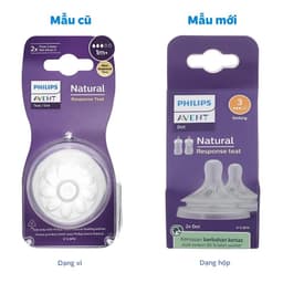 Bộ 2 núm ti Philips Avent SCY963/02 cổ rộng size 3 (1 - 3 tháng) - Giao bao bì ngẫu nhiên 1