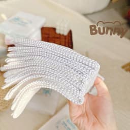 Set 10 khăn sữa 100% cotton Bunny tự nhiên an toàn cho bé 5