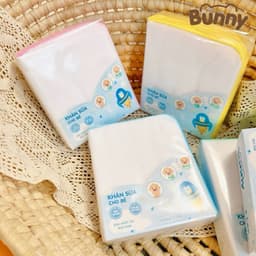 Set 10 khăn sữa xô cao cấp Bunny cho bé, mềm mại, thấm hút tốt. 3