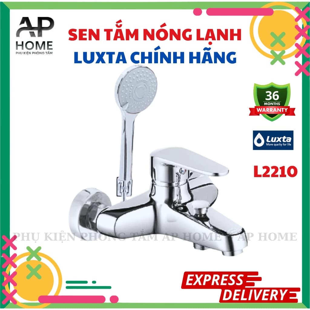 Sen tắm nóng lạnh hàng chính hãng LUXTA L2210 đồng thau mạ crome sáng bóng bảo hành 36 tháng