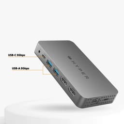 Cổng chuyển Hyperdrive Dual 4k HDMI 10-in-1 2 Màn hình USB-C Hub cho Laptop 5