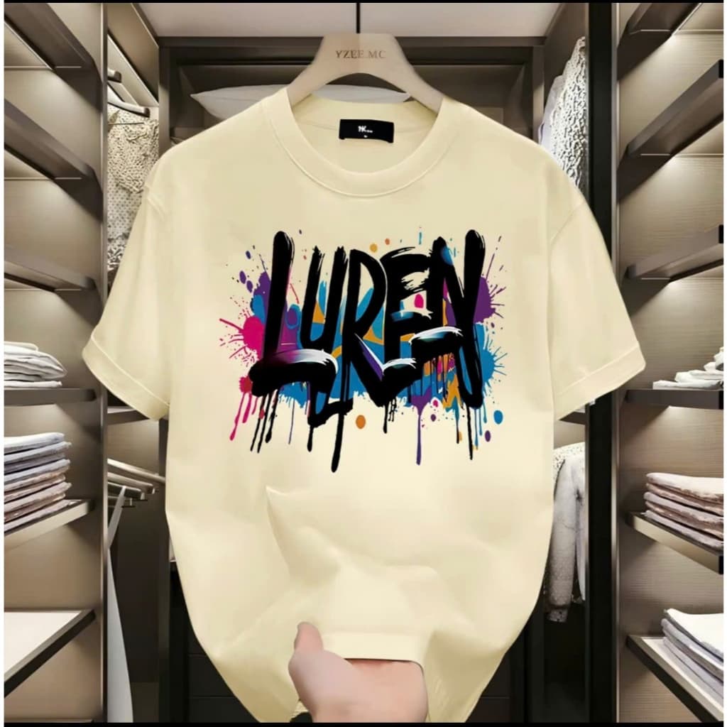 Áo thun BOONE in chữ LUREN nhiều màu sắc unisex nam nữ, chất cotton 100%