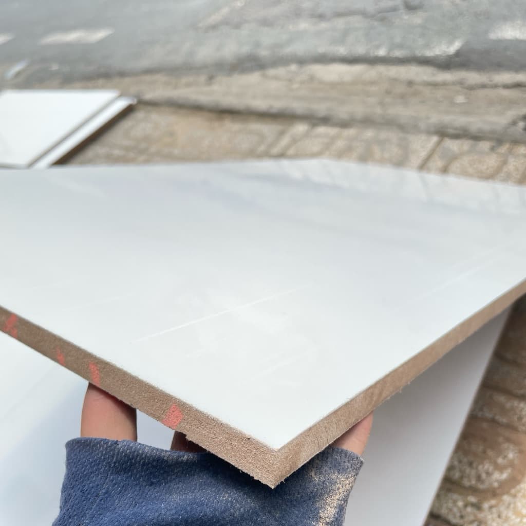 Ván MDF 12mm phủ trang 2 mat  lam kệ , decor, phông nền chụp ảnh,kệ , mặt bàn,…… CẮT THEO YÊU CẦU
