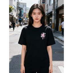 Áo thun Unisex Nam Nữ in hình GẤU TRẮNG MẶC ĐỒ HỒNG, chất cotton 100% - BOONE - BNE00080 6
