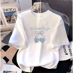 Áo thun in hình trái tim nhỏ BOONE unisex nam nữ, chất cotton 100% 1