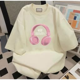 Áo thun Unisex Nam Nữ in hình TAI NGHE HỒNG, chất cotton 100% - BOONE - BNE00248 3
