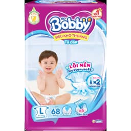 (MỚI)Tã dán Bobby size M 76miếng (6-11kg),S 80miếng (4-8kg)-siêu khô thoáng,thấm hút tốt 9
