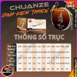 Trục câu đài không nút thắt Định kiếm Chuanze bản Vip tăng sức tải chuyên câu cá rô, chép, trắm 3