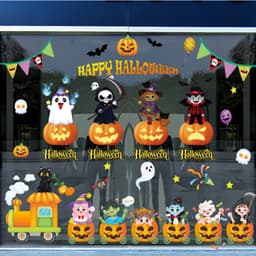 Decal HALLOWEEN - Hít tĩnh điện -Tổng hợp combo trang trí Halloween dán cửa kính lớn 1
