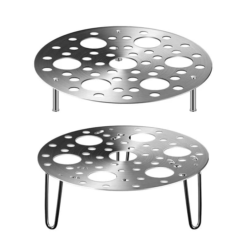 Vỉ Hấp Chân Gấp Gọn Inox 304, Vỉ Hấp Trứng Hấp Thức Ăn Đa Năng Gấp Gọn Khay Hấp Inox Tiện Lợi 