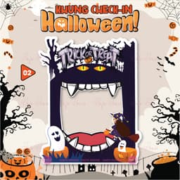 KHUNG CHECKIN CẦM TAY HALLOWEEN - HAFU HOUSE [01-30] 2