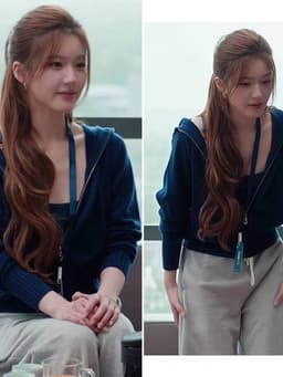 [Sẵn] Set Áo Khoác Nỉ Có Khóa Kéo Mũ Trùm Đầu Dáng Ngắn Phong Cách Triệu Lộ Tư Thu Đông Đi Đà Lạt Sang Chảnh Chali SD38 8