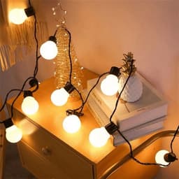 Dây đèn trang trí bóng trứng bi 5m 20 bóng đèn nhiều màu dài 5m chiếu sáng thích hợp decor cả trong nhà và ngoài trời 7