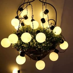 Dây đèn trang trí bóng trứng bi 5m 20 bóng đèn nhiều màu dài 5m chiếu sáng thích hợp decor cả trong nhà và ngoài trời 2