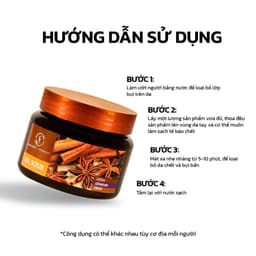 Tẩy Da Chết Body Toàn Thân Quế Hồi Cà Phê / Chanh Đào 380g (Mẫu Mới) 4