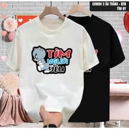 Áo thun Unisex Nam Nữ in chữ Tìm người yêu, chất cotton 100% - BOONE - BNE00104 1