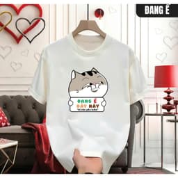 Áo thun slogan ĐANG SỢ Ế – Câu nói hài hước meme, unisex nam nữ, chất cotton 100% 3
