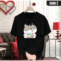 Áo thun slogan ĐANG SỢ Ế – Câu nói hài hước meme, unisex nam nữ, chất cotton 100% 2