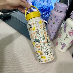 Bình Giữ Nhiệt Hoa Vintage Dung Tích Lớn 1000ML Inox 304, Có Quai Xách Tiện Lợi. Bình giữ nhiệt đi học , đi làm 6