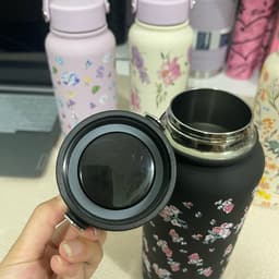 Bình Giữ Nhiệt Hoa Vintage Dung Tích Lớn 1000ML Inox 304, Có Quai Xách Tiện Lợi. Bình giữ nhiệt đi học , đi làm 7
