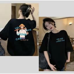 Áo thun Unisex Nam Nữ in hình VIỆC NHẸ LƯƠNG CAO, chất cotton 100% - BOONE - BNE00205 1