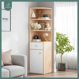 Kệ Gỗ Góc Tường Bo Tròn Gỗ Xinh ,Tủ Decor Bắc Âu Nhiều Tầng Phong Cách Hiện Đại Gỗ MDF Cao Cấp Bền Đẹp 1