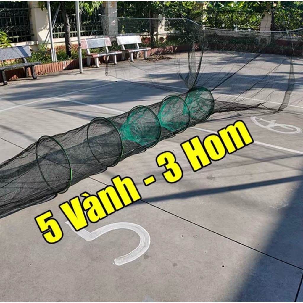 Dớn Chặn Tôm - Tép. Cao 1m4 - Ngang 7m -Đuôi 4m